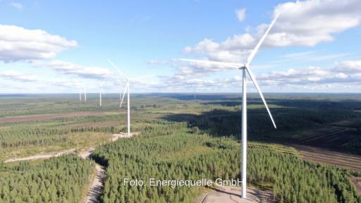 Im Bild der Windpark Konttisuo, den die Energiequelle GmbH realisiert hat.