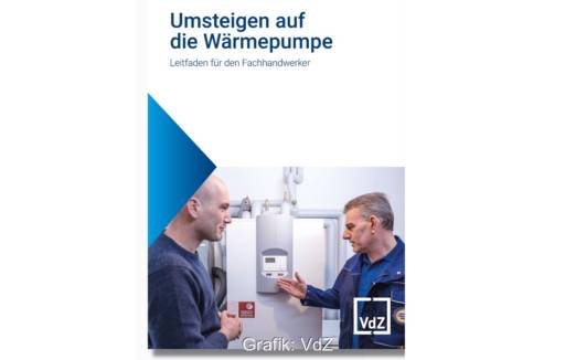 Zu sehen ist das Cover vom Wärmepumpen-Leitfaden des VdZ.
