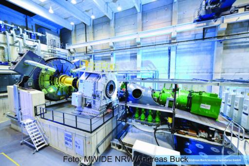 Der Generator der Anlage von Windwise auf einem Teststand