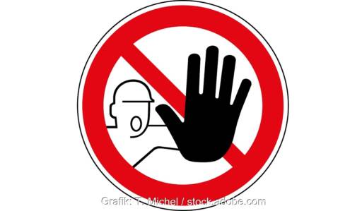 Im Bild ein Verbotsschild, Vermieter:innen erlassen ein Verbot oft pauschal ohne nachvollziehbare Begründung.