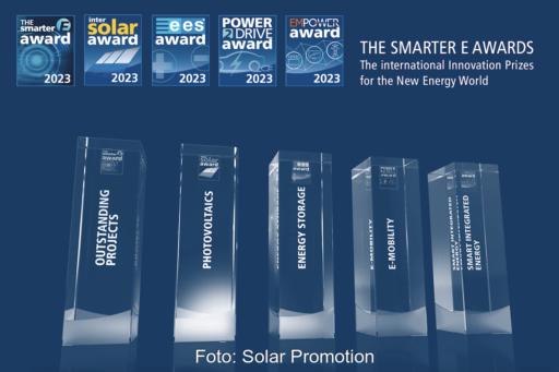 Die The Smarter E Award Trophäen als Grafik