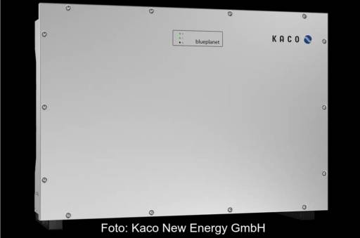 Im Bild der Solar-Wechselrichter Blueplanet von Kaco.