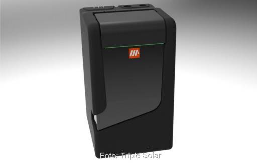 Im Bild ist die PVT-Wärmepumpe von Triple Solar als Hauptkomponente vom PVT-Wärmepumpensystem.