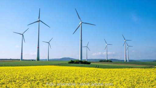 Im Bild ein Windpark, laut EEG muss die Standortgüte von Windparks nach fünf, zehn und fünfzehn Betriebsjahren überprüft werden.