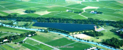Großes Solarthermie-Kollektorfeld in Groningen - Luftbild Fotomontage