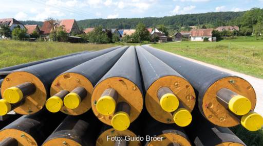 Wärmenetzrohre in Breitenholz