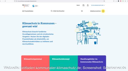 Screenshot des Leitfaden für Kommunalen Klimaschutz