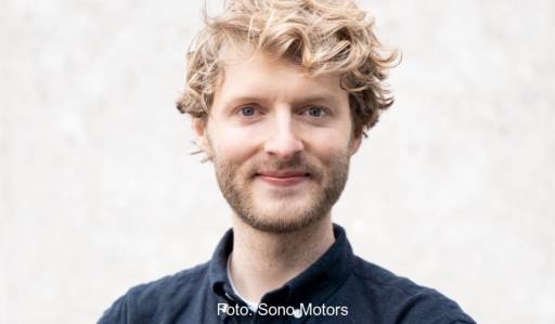 Im Bild ist Jona Christians, Mitbegründer und Co-Geschäftsführer von Sono Motors. Der Spezialist für fahrzeugintegrierte Photovoltaik hat ein Schutzschirmverfahren beantragt.