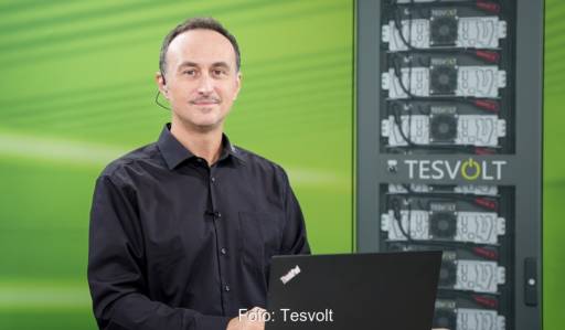 Im Bild ist Andrea Menini, Tesvolt Area Manager Italien zu sehen.