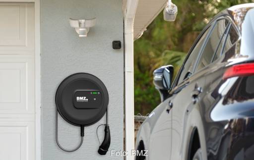 Im Bild die Power2car-Wallbox von BMZ.