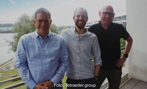 Im Bild Dr. Stephan Wilforth (Enwarp CEO), Malte Fichtner (CTO) und Bas van der Peet (Sales Director)