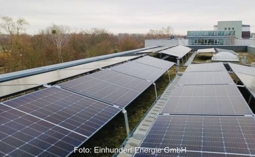 Im Bild die Solarmodule vom Photovoltaik-Mieterstromprojekt der Berliner Bau- und Wohnungsgenossenschaft von 1892 eG in Tempelhof.