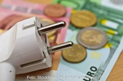 Im Bild Geldscheine und ein Stromstecker als Symbol für die Direktvermarktungs-Plattform für Solarstrom von Quadra Energy
