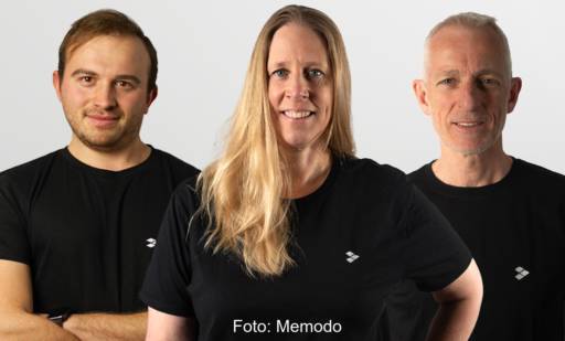 Im Bild Patrick Teibner, Marianne Tracey und Michael Braun-Walker, die das Memodo Management verstärken.