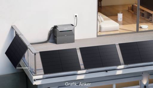 Grafik zeigt Speicher für Balkonsolarmodule.