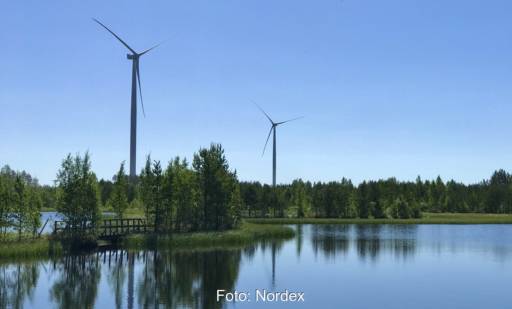 Im Bild Windenergieanlagen von Nordex.