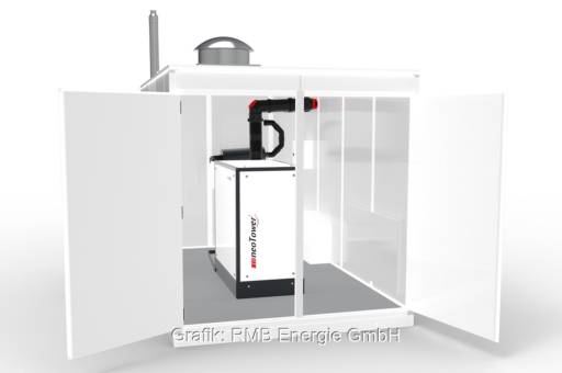 Im Bild ein Energiecontainer von RMB Energie.