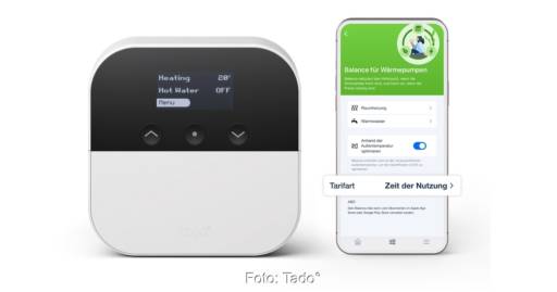 Im Bild das Energiemanagementsystem für Wärmepumpen von Tado.