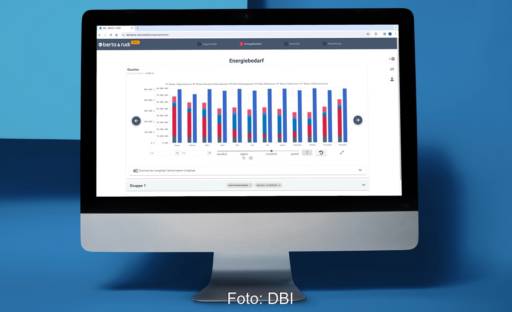 Ein Bildschirm, der die KI-gestützte Software für Energiekonzepte Berta &amp; Rudi zeigt.