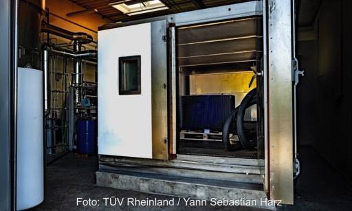 Im Bild das Prüflabor für Wärmepumpen des TÜV Rheinland in Herten.