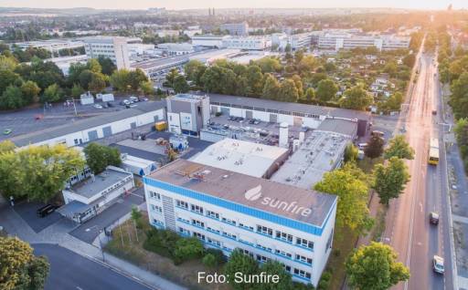 Im Bild der Sitz vom Elektrolyseurhersteller Sunfire in Dresden.