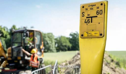 Im Bild Bauarbeiten der Mitnetz Gas, für die Biogaseinspeiseanlage in Neichen.
