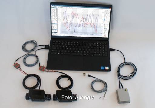 Im Bild die Komponenten vom R290 Safety Development Ki, der Leckageerkennung für R290 von Allengra.