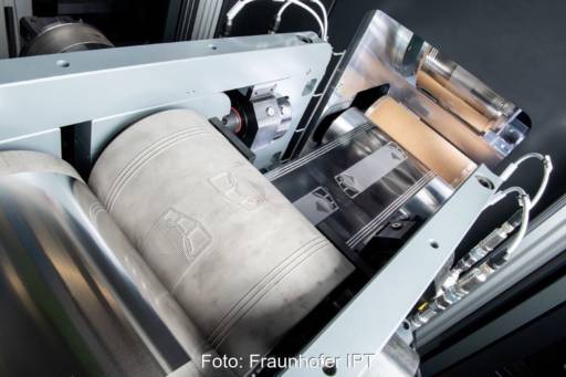 Eine Walz zur Prägung und Produktion von Bipolarplatten