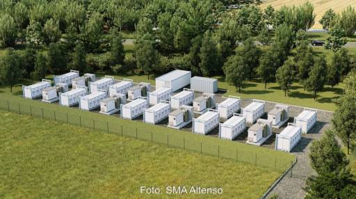 Im Bild der Batteriegroßspeicher Einbeck.