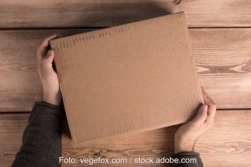 Paket und zwei Hände - Symbol für da PV-Paket