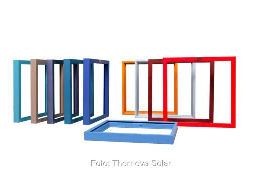 Bunte Kunststoffrahmen für Solarmodule