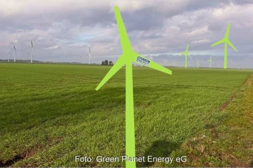 Neuer Windpark Erftstadt mit eingezeichneten, zukünftigen Windrädern.