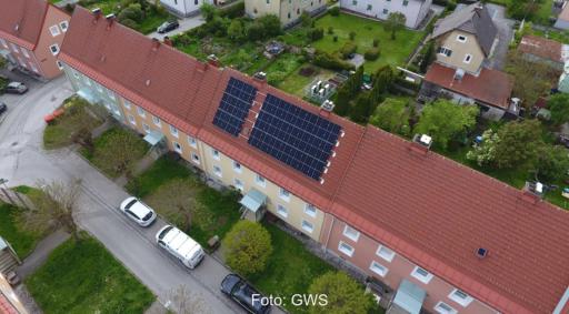 Luftbild des Gebäudes in den ein zweistufiges Wärmepumpenkonzept erprobt wurde.