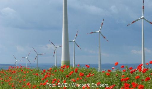 Im Bild der Windpark Druiberg, der Landkreis Leipzig lehnt Windenergie ab.