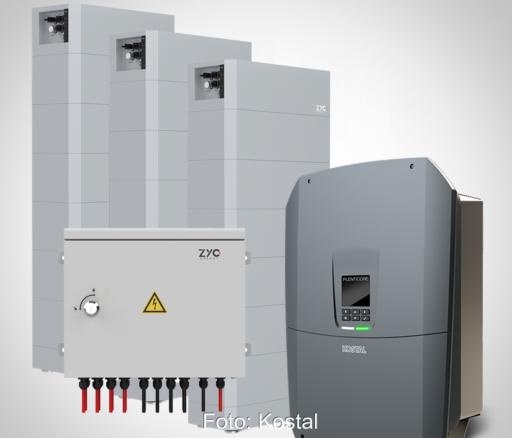 Kombination von Kostal-Wechselrichtern und ZYC-Speichern.