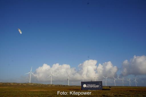 Drache zur Nutzung der Höhenwindenergie über Windenergieanlagen.