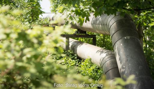Im Bild Fernwärme-Leitungen, Steag Iqony kauft Uniper Wärme.