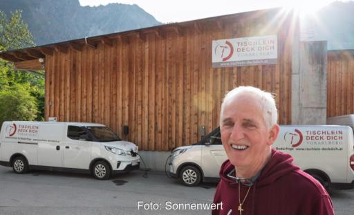 Elmar Stüttler, Obman der gemeinnützigen Organisation „Tischlein deck dich“, die in einer der Sonnenwert Energiegemeinschaften mitmacht.