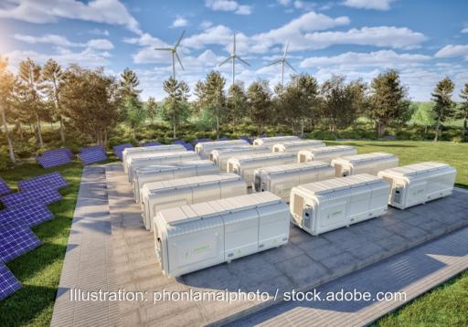 Ein Großbatteriespeicher, für diesen fällt ein Baukostenzuschuss (BKZ) nach dem Leistungspreismodell der Bundesnetzagentur an.