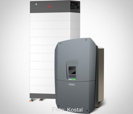 Kostal Plenticore Wechselrichter und ein Speicherturm von BYD.