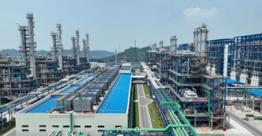 Polysiliziumfabrik von GCL in Leshan/Provinz Sichuan/China.