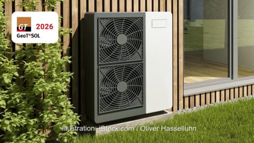 Eine Luft-Wärmepumpe mit dem Schriftzug GeoT*Sol 2026, Valentin hat die Version 2026 der Wärmepumpen-Software veröffentlicht.