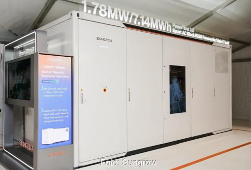 Im Bild der PowerTitan 3.0, ein netzbildender Batteriespeicher von Sungrow.