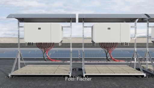 Der FSIS Solar Inverter Shelter von Fischer ist ein Schutzdach-Komplettset für Photovoltaik-Wechselrichter.