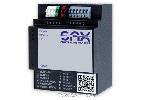 Der SAX Power Home Manager Pro für die Hutschienenmontage ist ein Heim-Energiemanagementsysteme (HEMS), das Photovoltaik-Anlagen, Speicher und Verbraucher steuert.