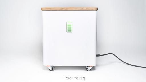 Der steckerfertige Batteriespeicher Youliq one, der als Zweitspeicher für Photovoltaik-Speichersysteme gedacht ist.