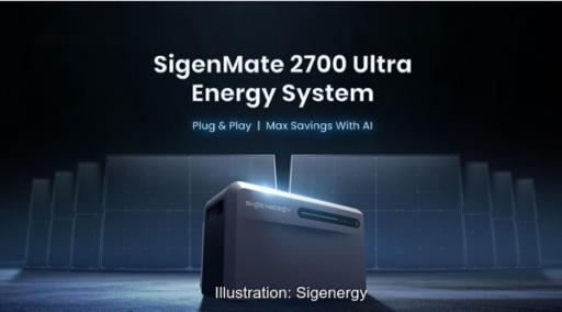 Der Stecker-PV-Speicher Sigenmate 2700 Ultra von Sigenergy.