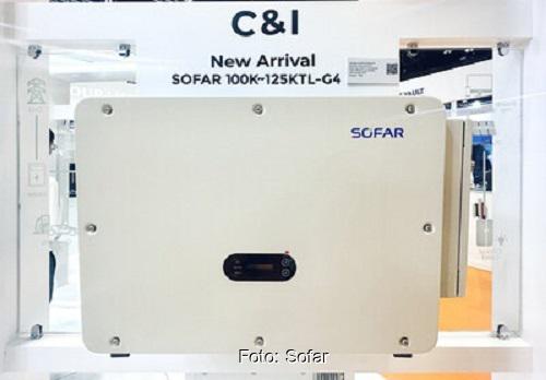 Der neue PV-Wechselrichter 100-125KTL-G4 von Sofar bietet einen Leistungsbereich von 100 bis 125 kW und ist als String-Wechselrichter für Dach-PV-Anlagen in Industrie und Gewerbe gedacht.