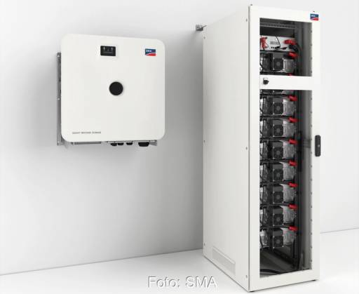 Im Bild die Commercial Storage Solution von SMA.