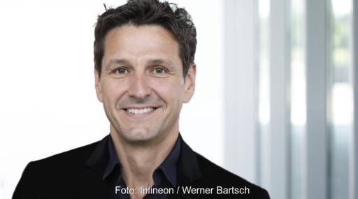 Im Bild Andreas Urschitz, Chief Marketing Officer bei Infineon, der die Zusammenarbeit mit Solaredge kommentiert.